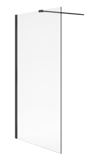 Darmowa Dostawa - Ścianka prysznicowa walk-in 120 cm czarny mat/szkło przezroczyste Excellent Vidoq KAEX15061200LPBL