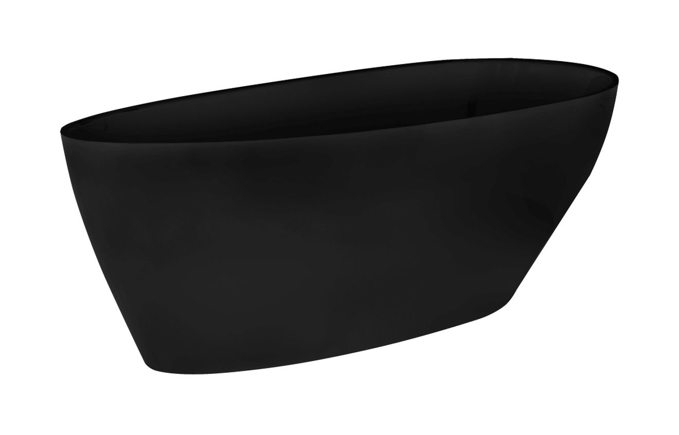 Darmowa Dostawa - Wanna wolnostojąca 140.5x62.5 cm owalna czarna Besco Goya #WMD140GB