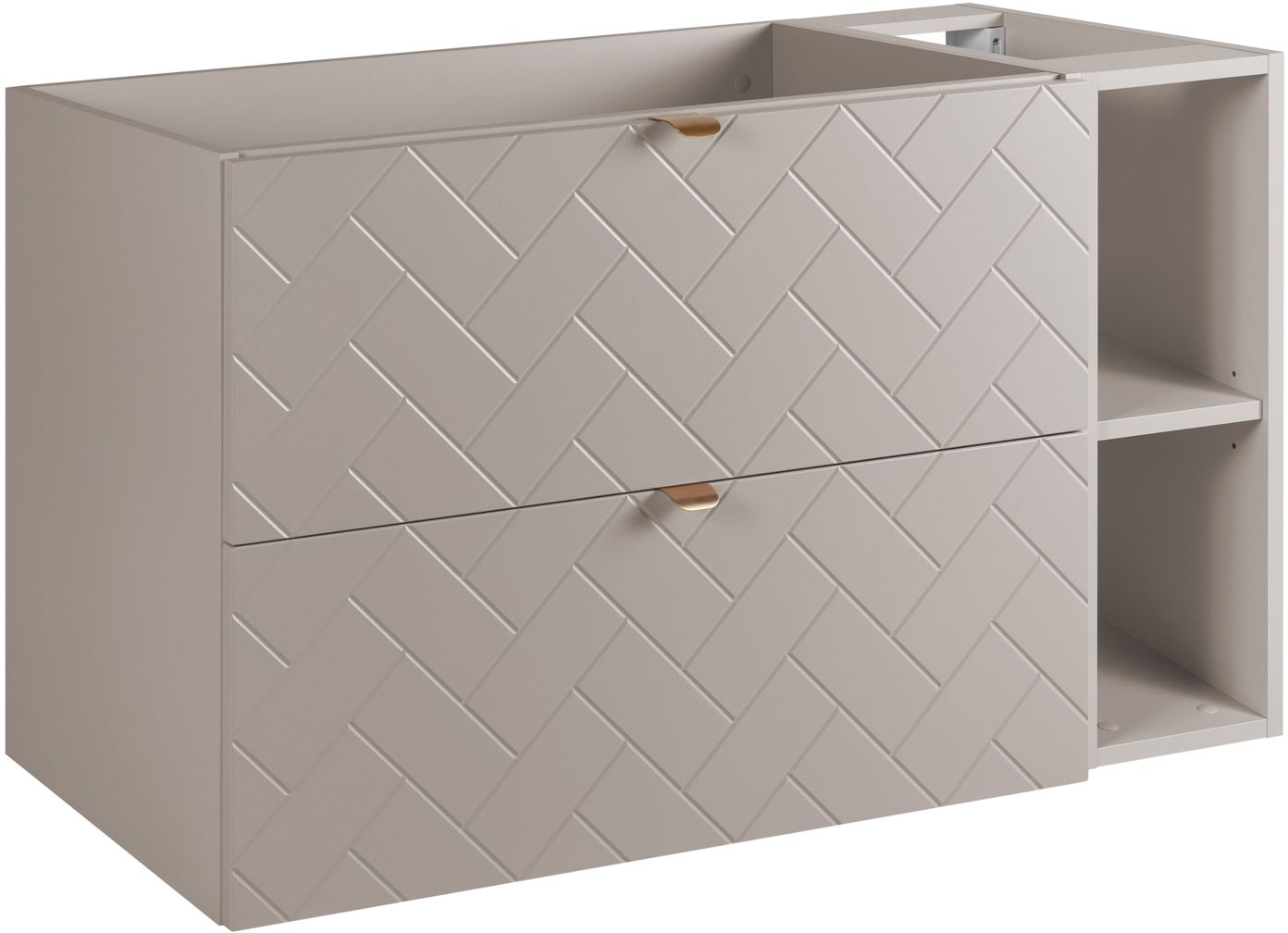 Darmowa Dostawa - Zestaw mebli łazienkowych 100x46x60.7 cm podumywalkowa wisząca beżowa Rodan Trend abset10893