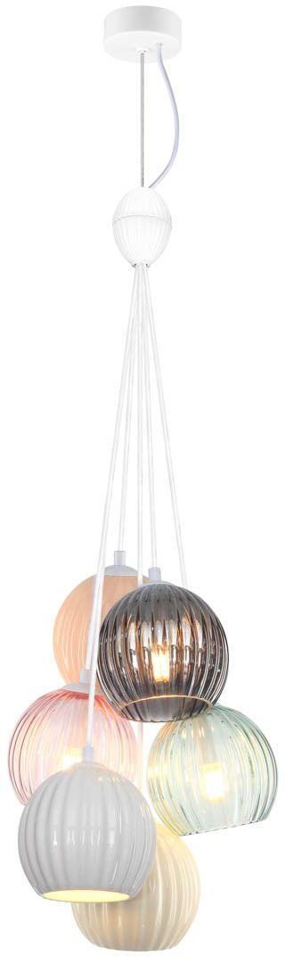 Darmowa Dostawa - Lampa wisząca 6x40 W multikolor Italux Cases PND947946AMLTI