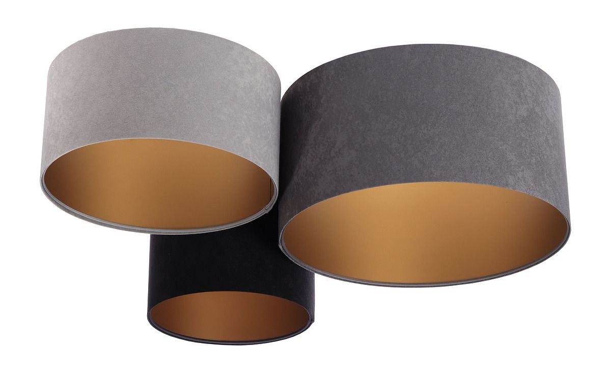 Darmowa Dostawa - Plafon 3x60 W czarny-złoty-szary-granatowy BPS Koncept Plafoniady 08003053