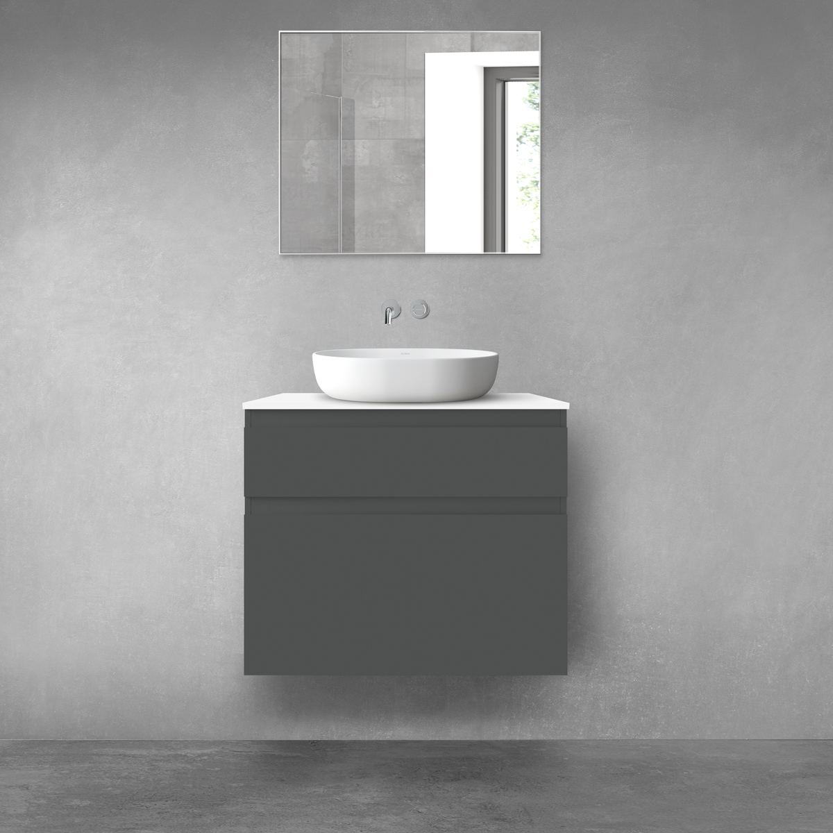 Darmowa Dostawa - Zestaw mebli łazienkowych 80x46.4x72.2 cm podumywalkowa wisząca biała Oltens Vernal 68227400