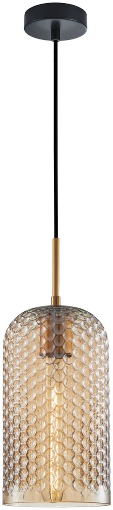 Darmowa Dostawa - Lampa wisząca 1x40 W złota Italux Renti PND252051SBKAMB