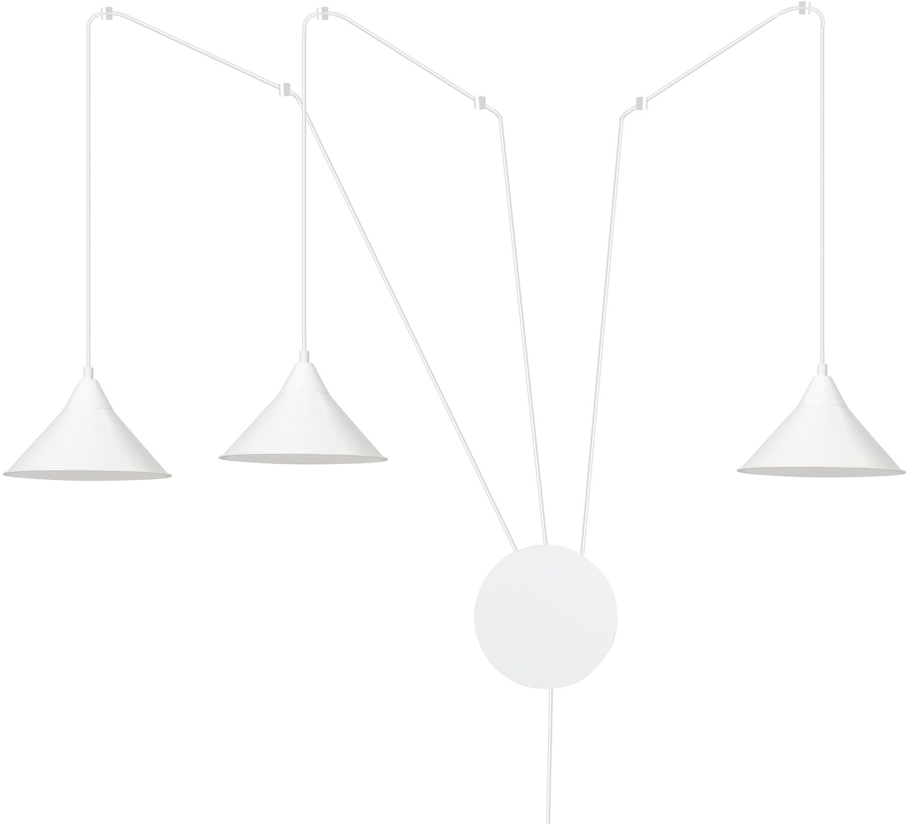 Darmowa Dostawa - Lampa wisząca 3x15 W biała Emibig Abramo 1593