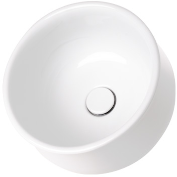 Darmowa Dostawa - Umywalka 37x37 cm okrągła nablatowa brąz/beż Sanindusa Poeme 151304274