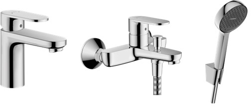 Darmowa Dostawa - Zestaw baterii chrom Hansgrohe Vernis Blend abset11369