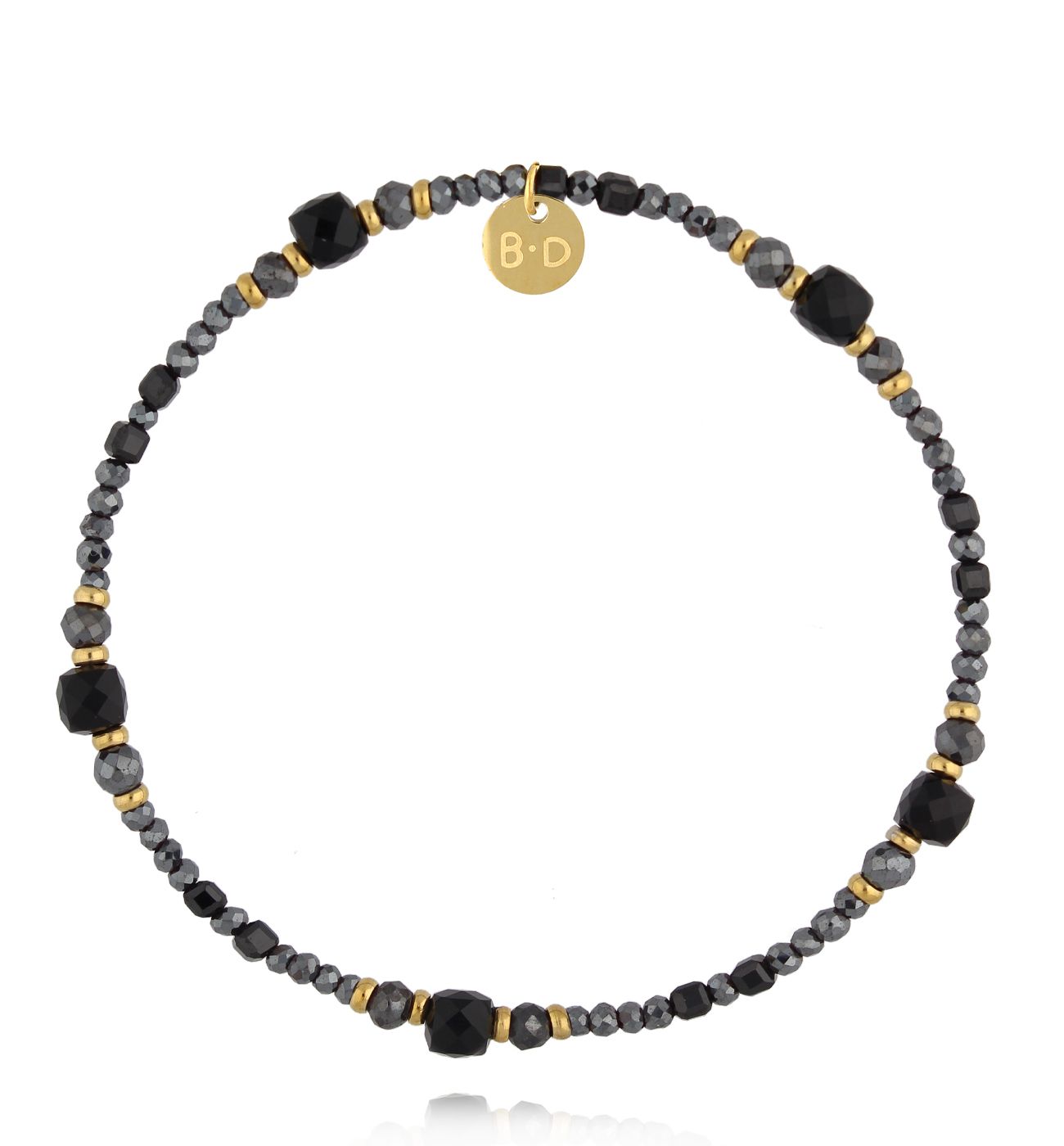 Bransoletka z turmalinami i hematytami BTW3245