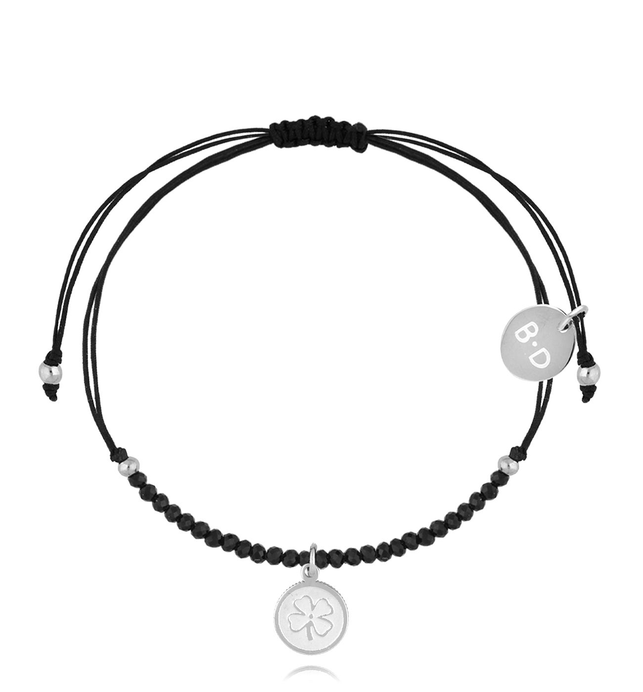 Bransoletka z turmalinami i srebrną koniczynką Successo BMT0127