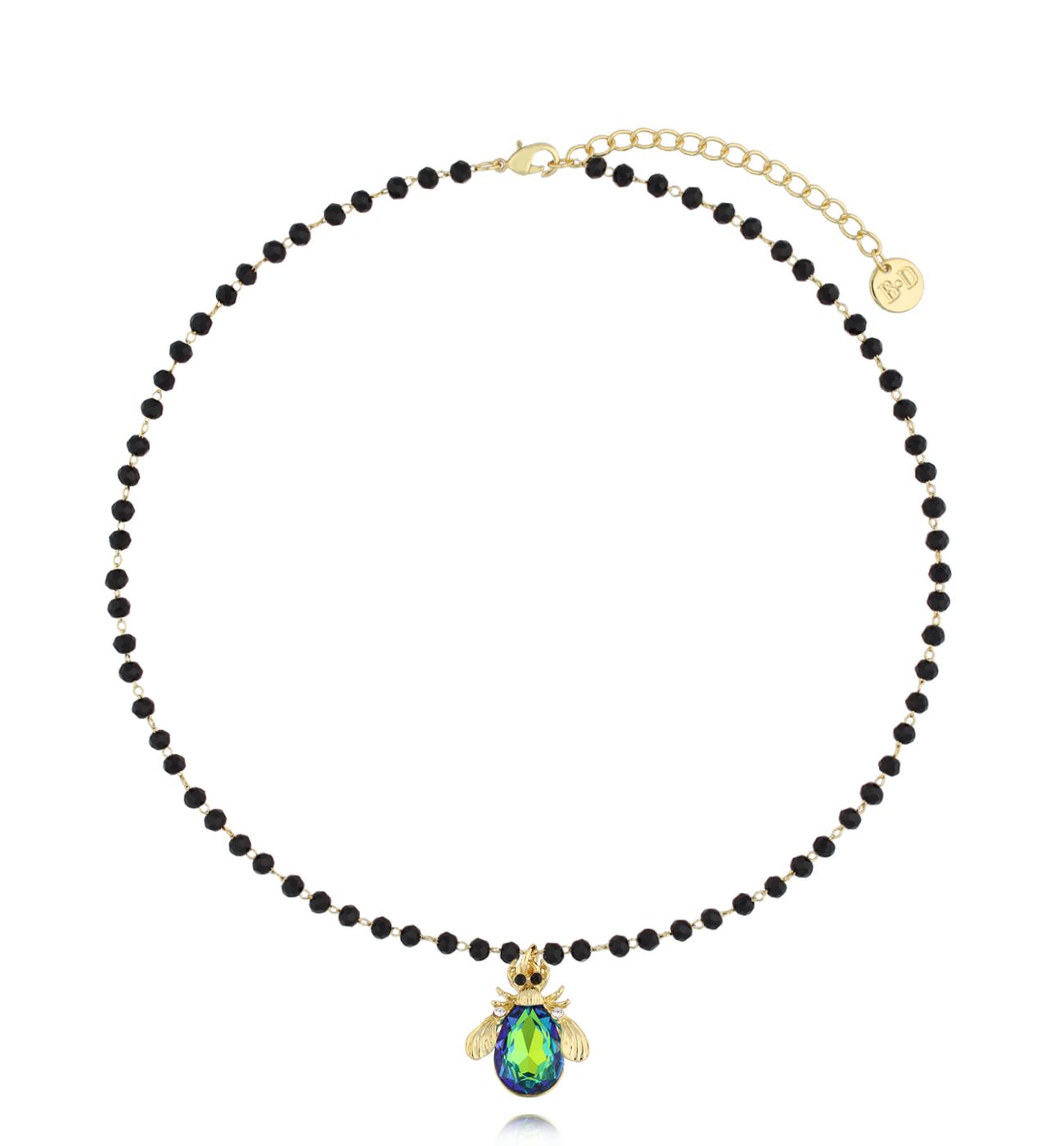 Naszyjnik z zielonym owadem NMI0229