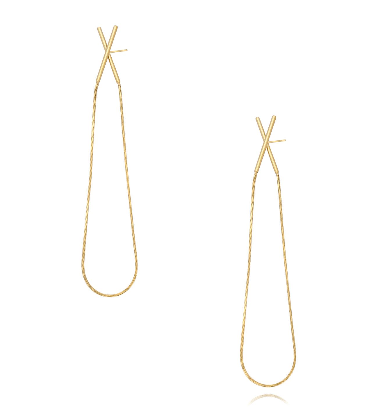 Kolczyki złote długie KSA2181