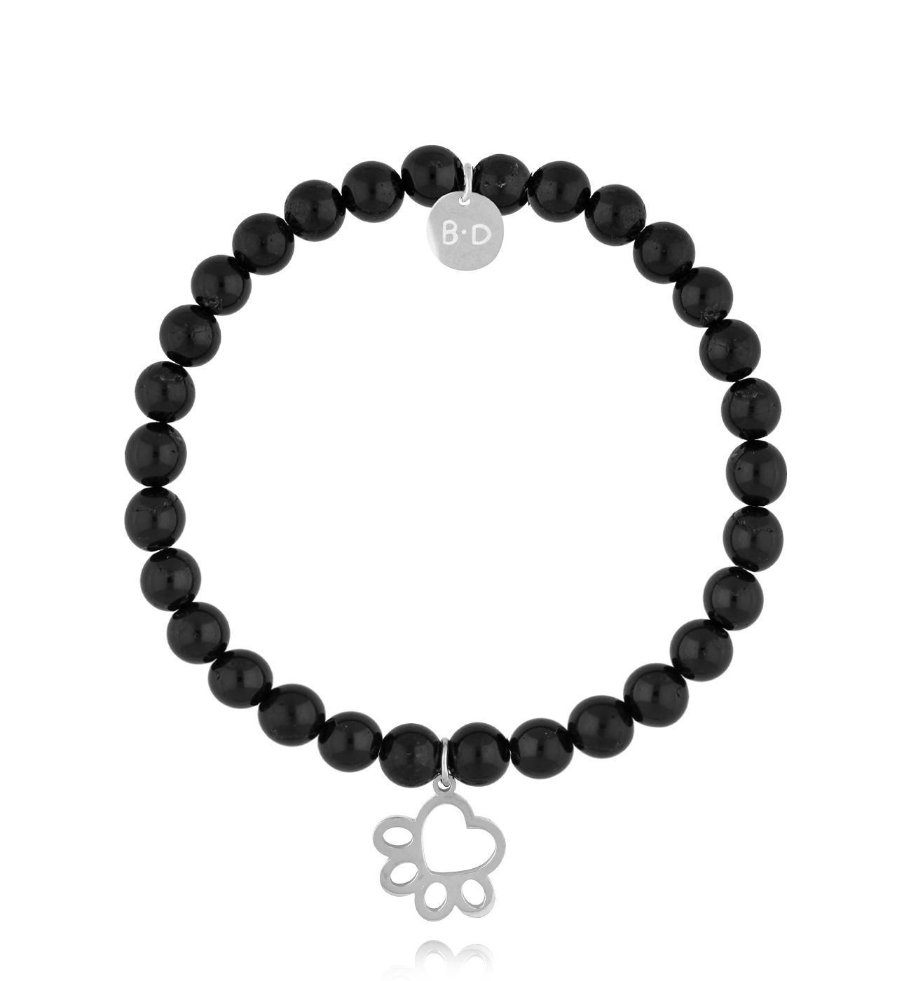 Bransoletka z turmalinami i srebrną łapką You First BTW2354