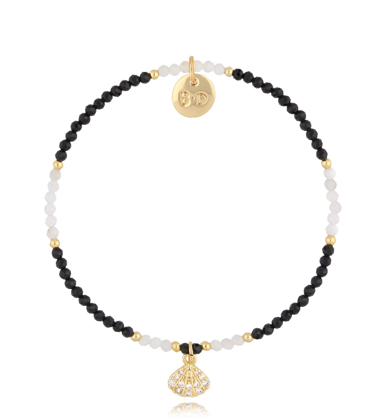 Bransoletka z turmalinami i muszelką Cimarron BTW2287