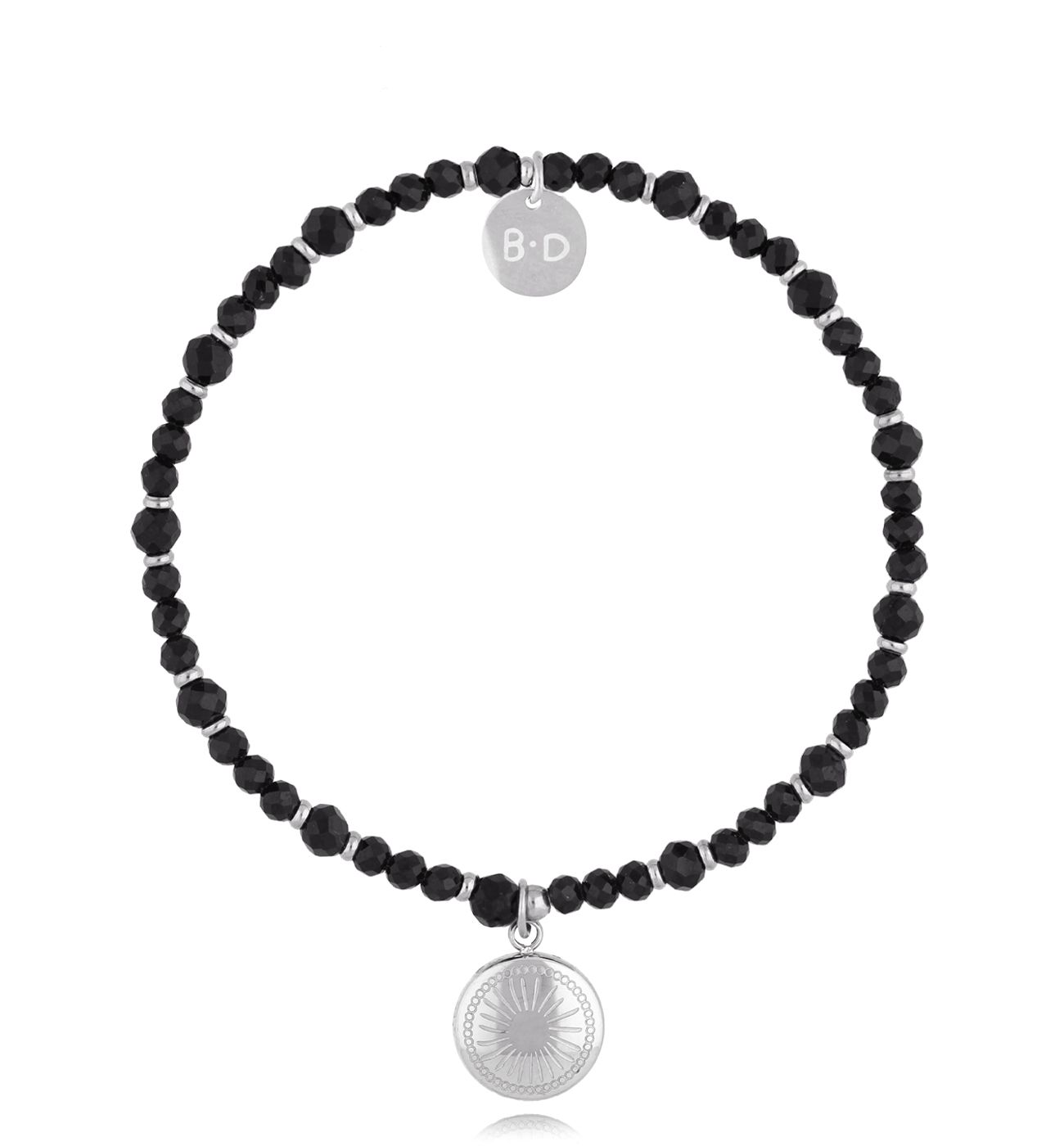 Bransoletka z turmalinami i srebrną zawieszką BTW2734