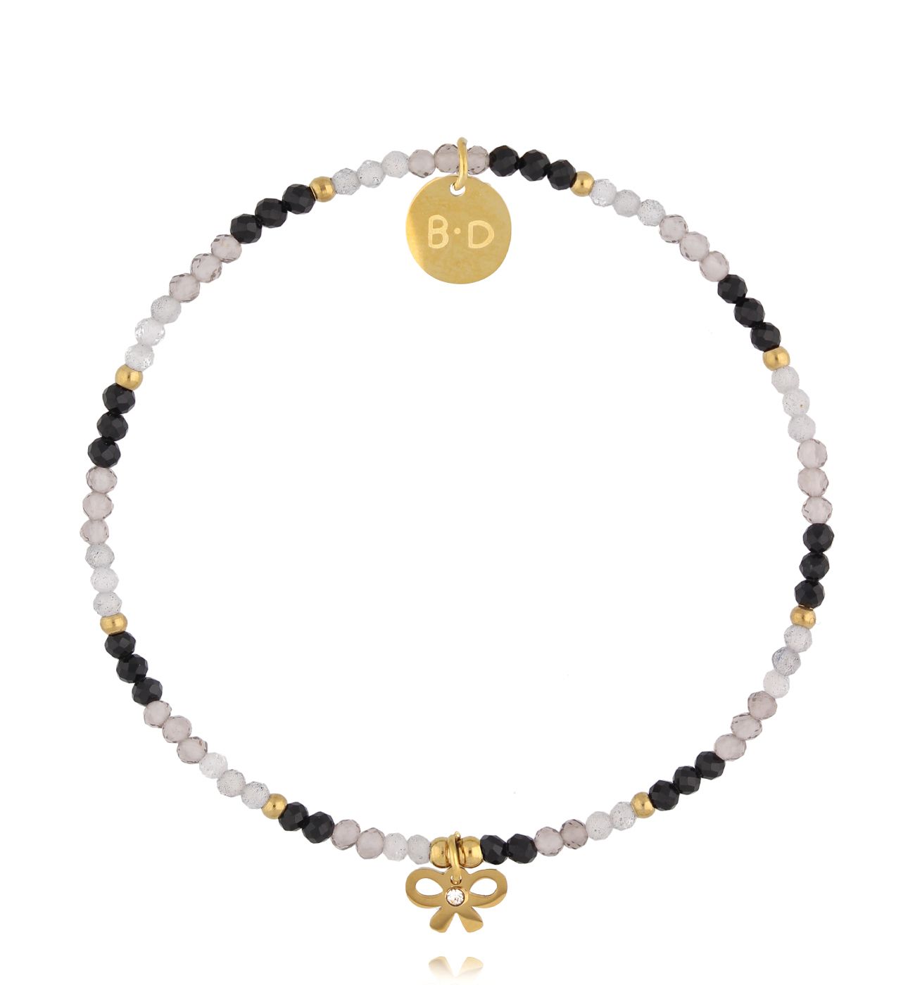 Bransoletka z turmalinami i kokardką BTW3208