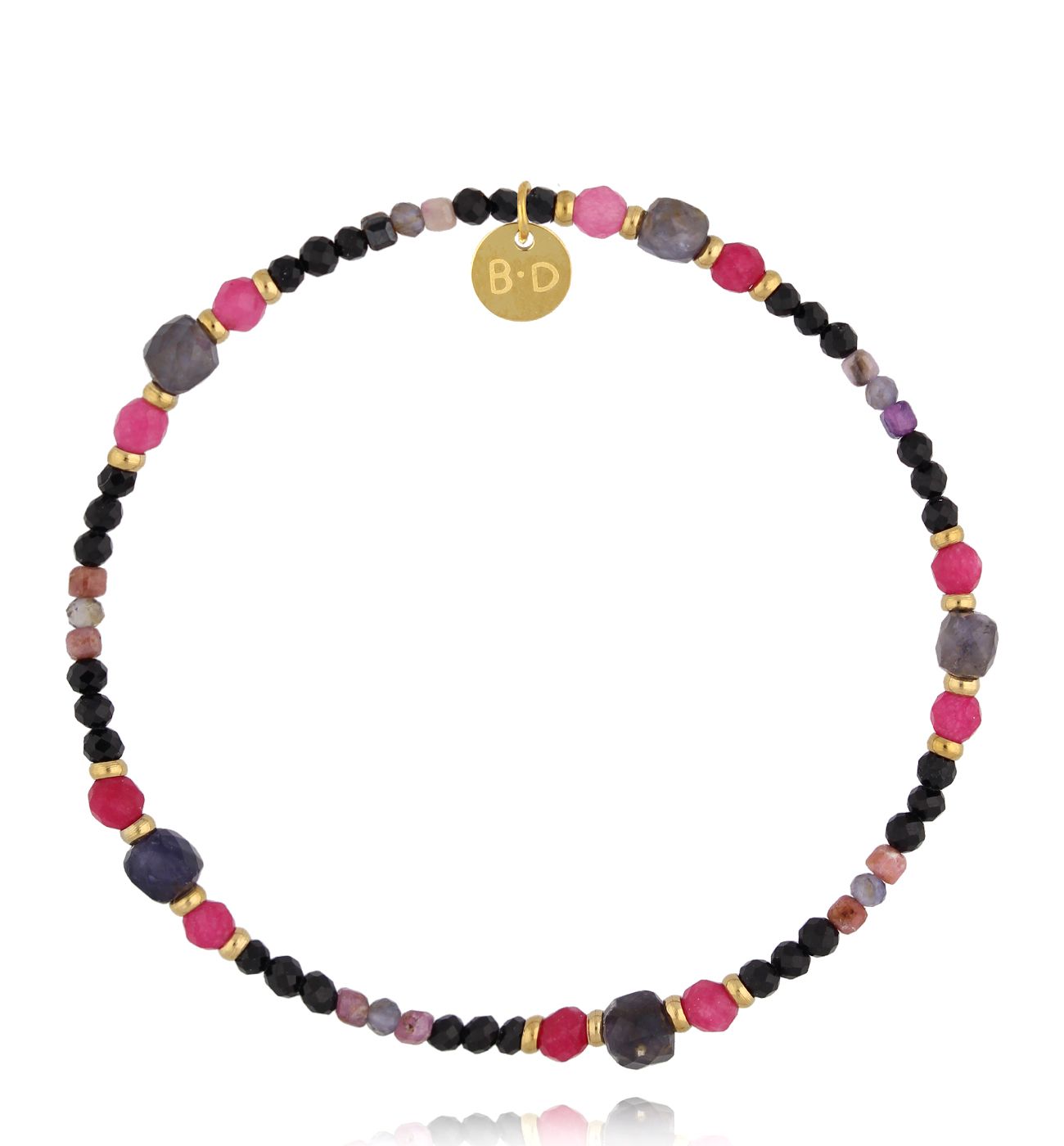 Bransoletka z turmalinami i lolitami BTW3272