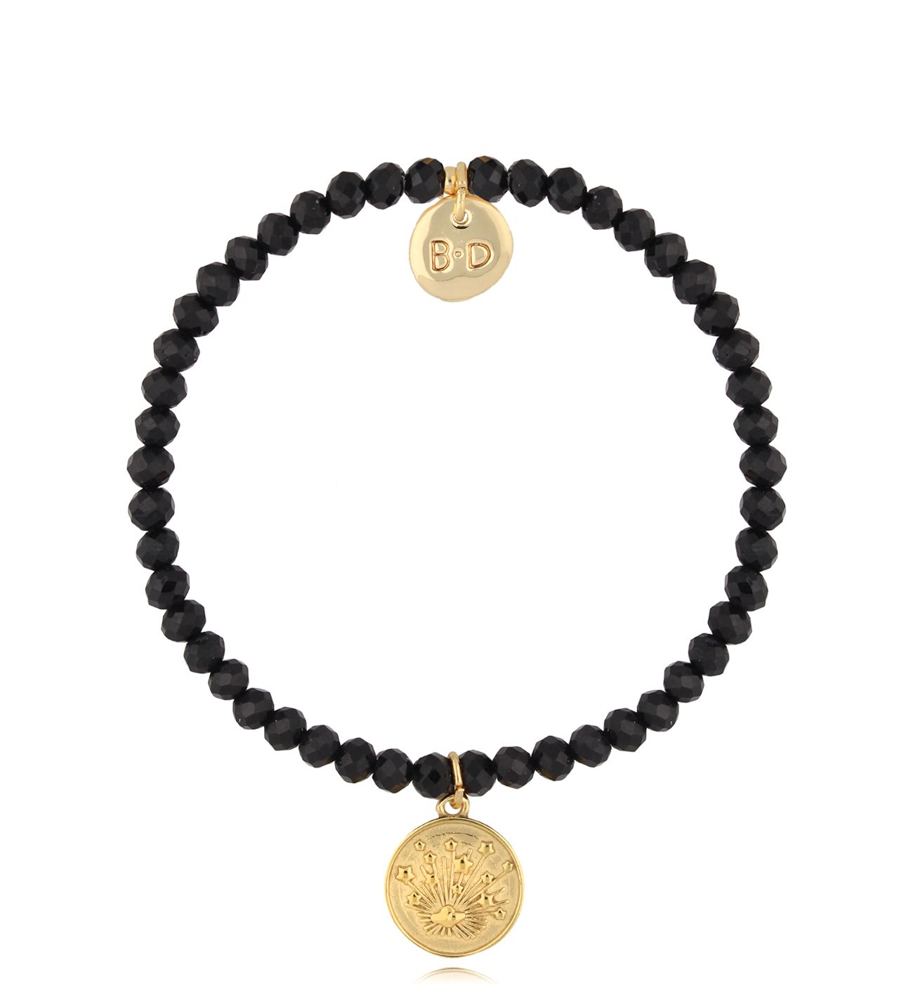 Bransoletka z czarnymi turmalinami i zawieszką Lifestyle BTW1671