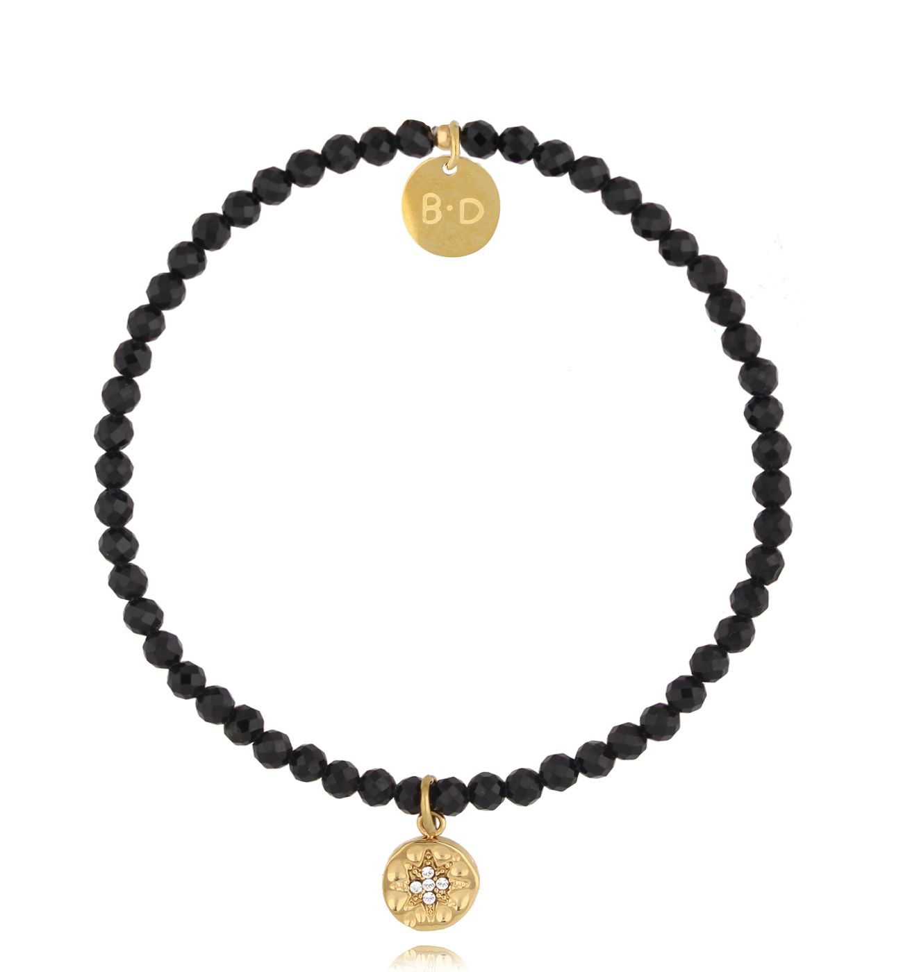 Bransoletka czarna z turmalinami Aya - By Dziubeka