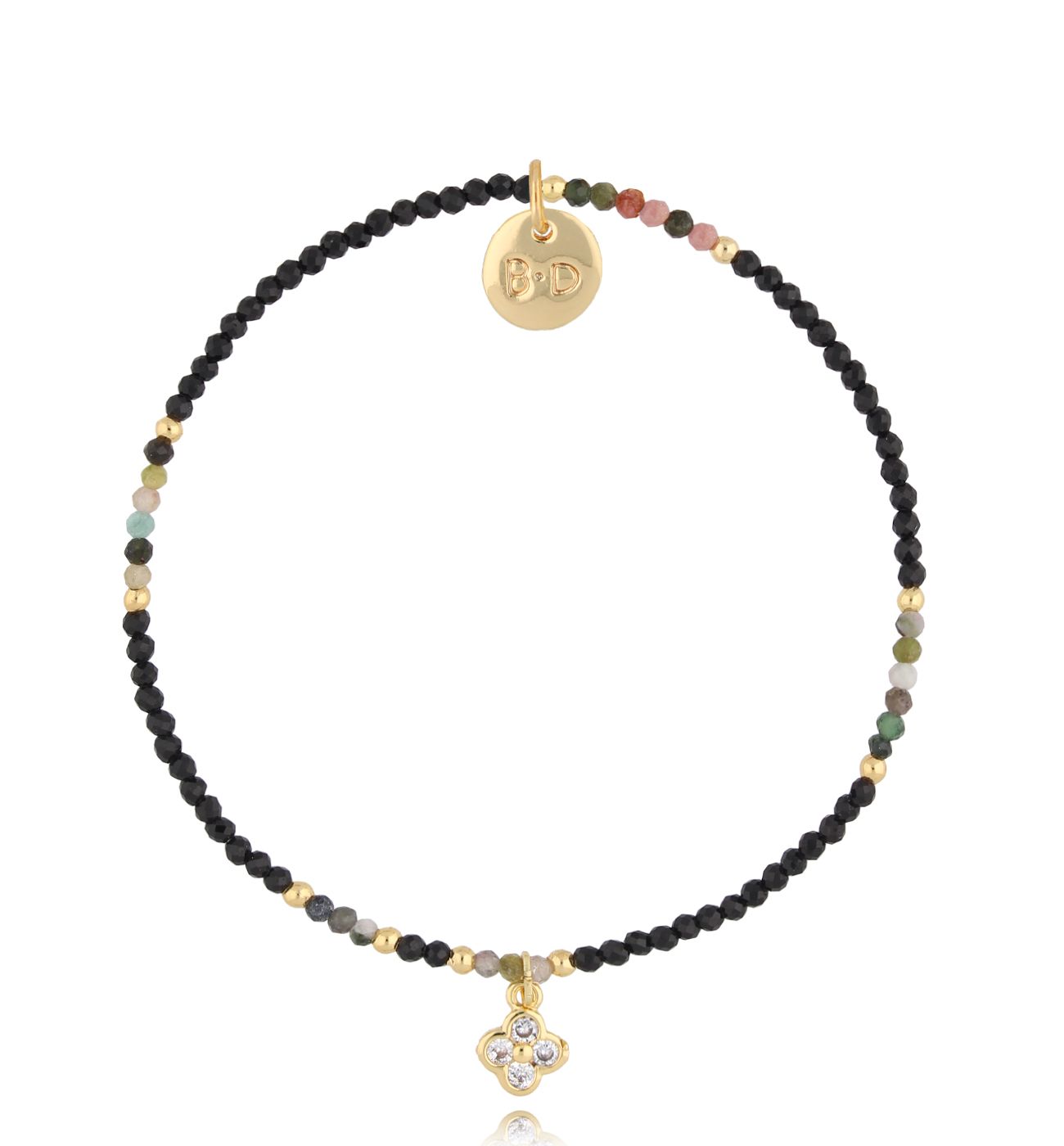 Bransoletka z turmalinami i koniczynką Cimarron BTW2301