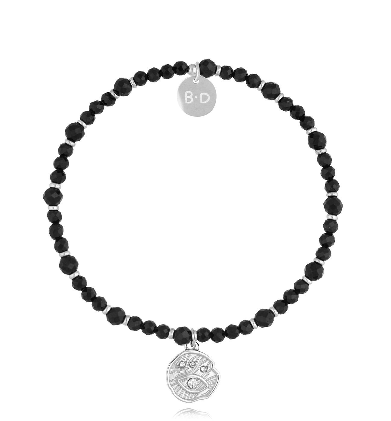 Bransoletka czarna z turmalinami Noble - By Dziubeka