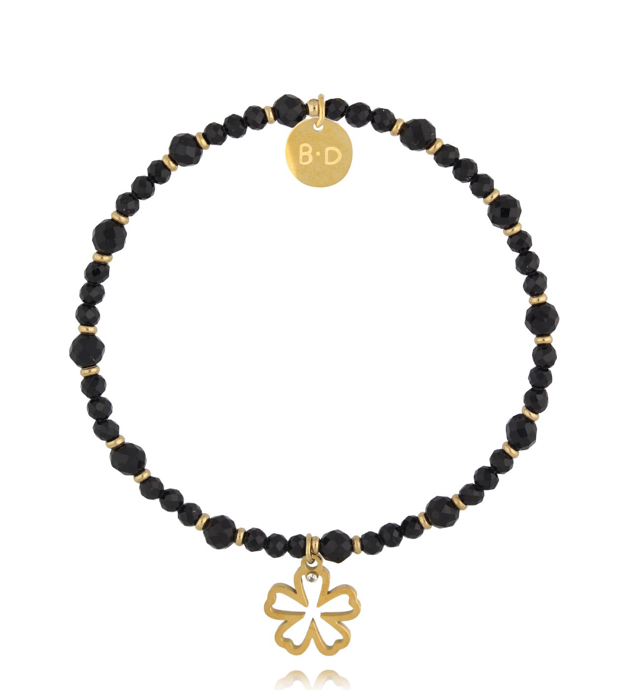 Bransoletka z turmalinami i kwiatuszkiem BTW3186