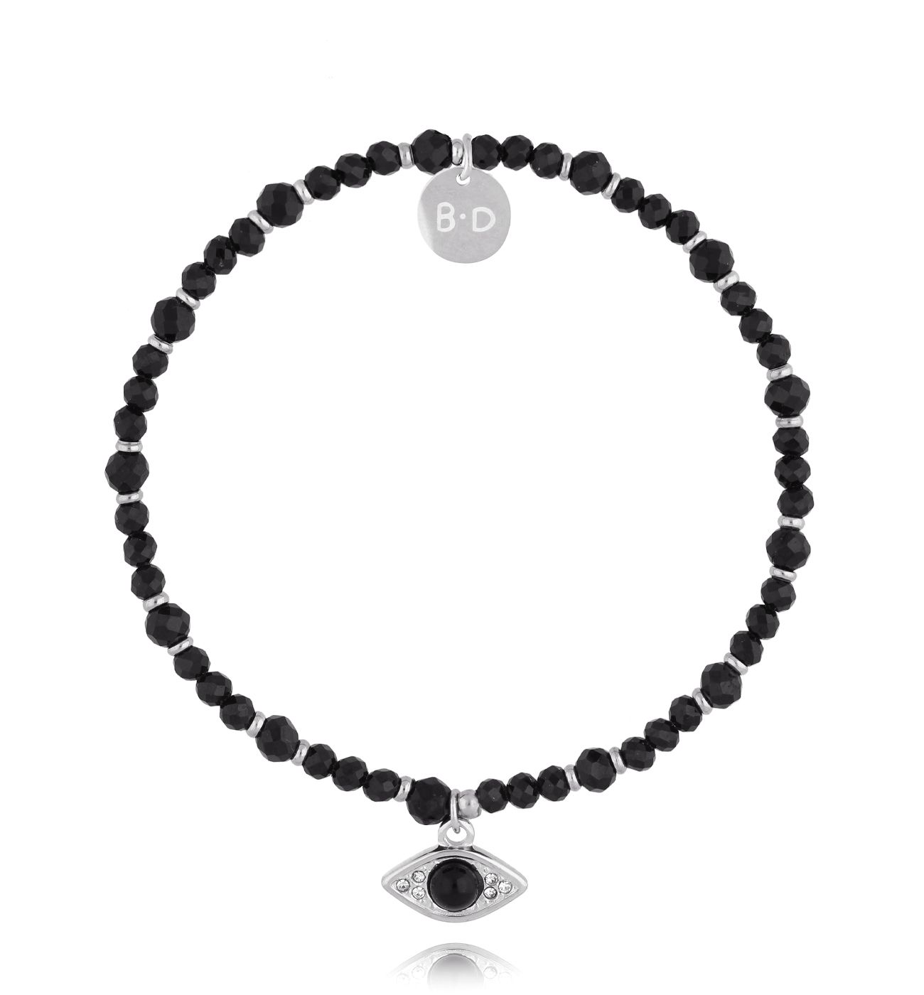 Bransoletka z turmalinami i srebrnym okiem BTW2730