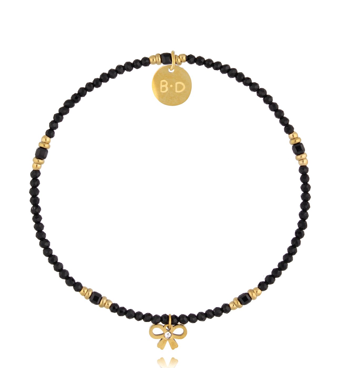 Bransoletka z turmalinami i kokardką BTW3052