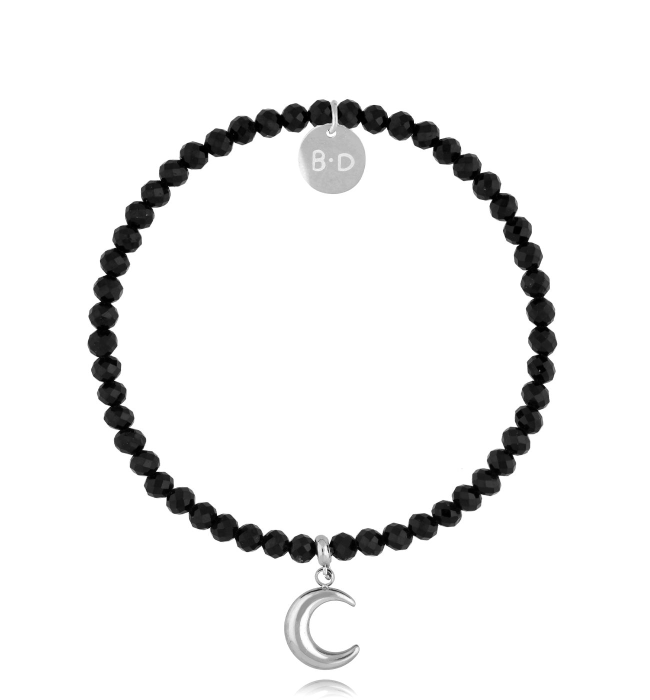 Bransoletka z turmalinami i księżycem Small Moon - By Dziubeka