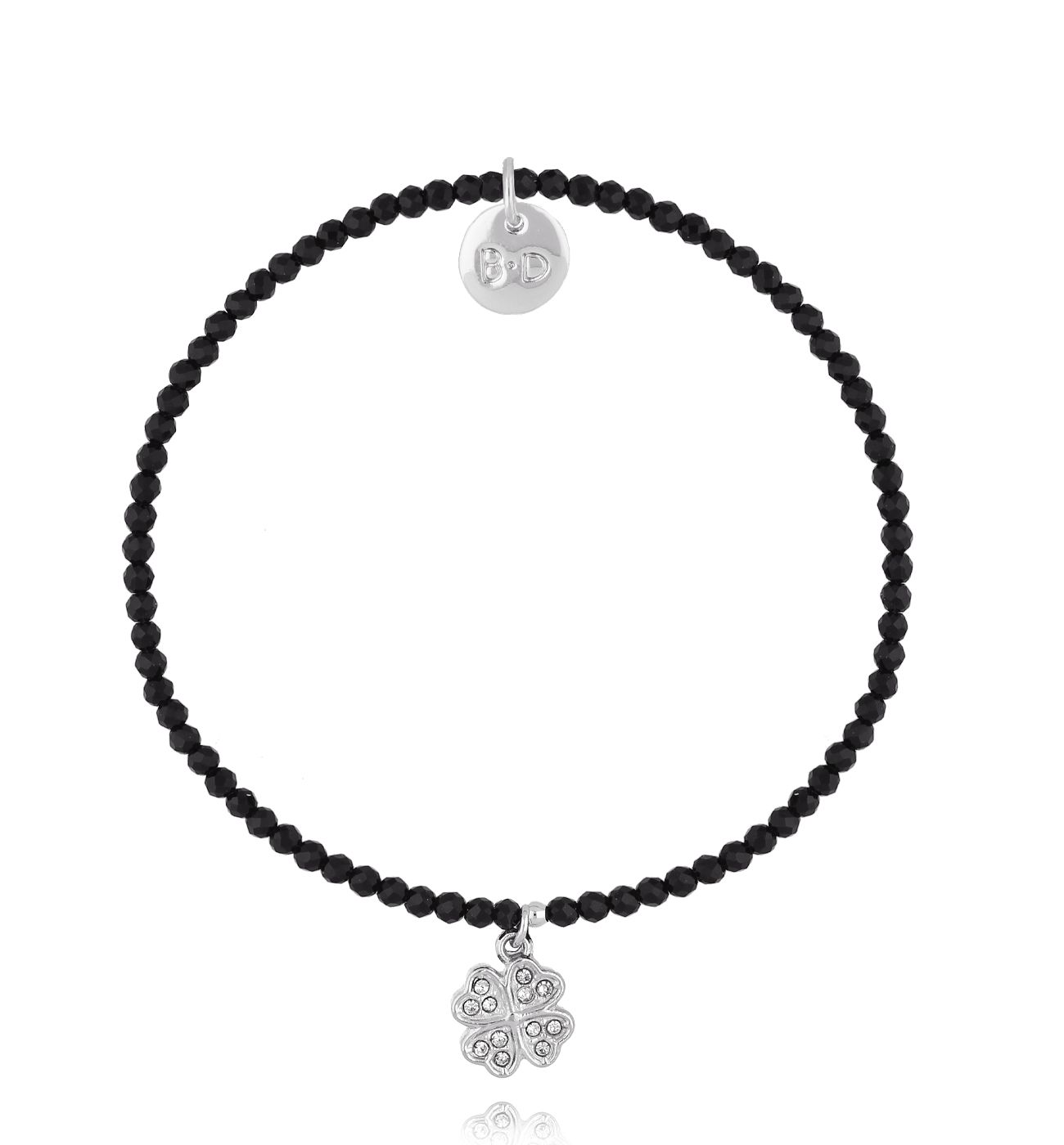 Bransoletka z turmalinami i koniczynką BTW3125