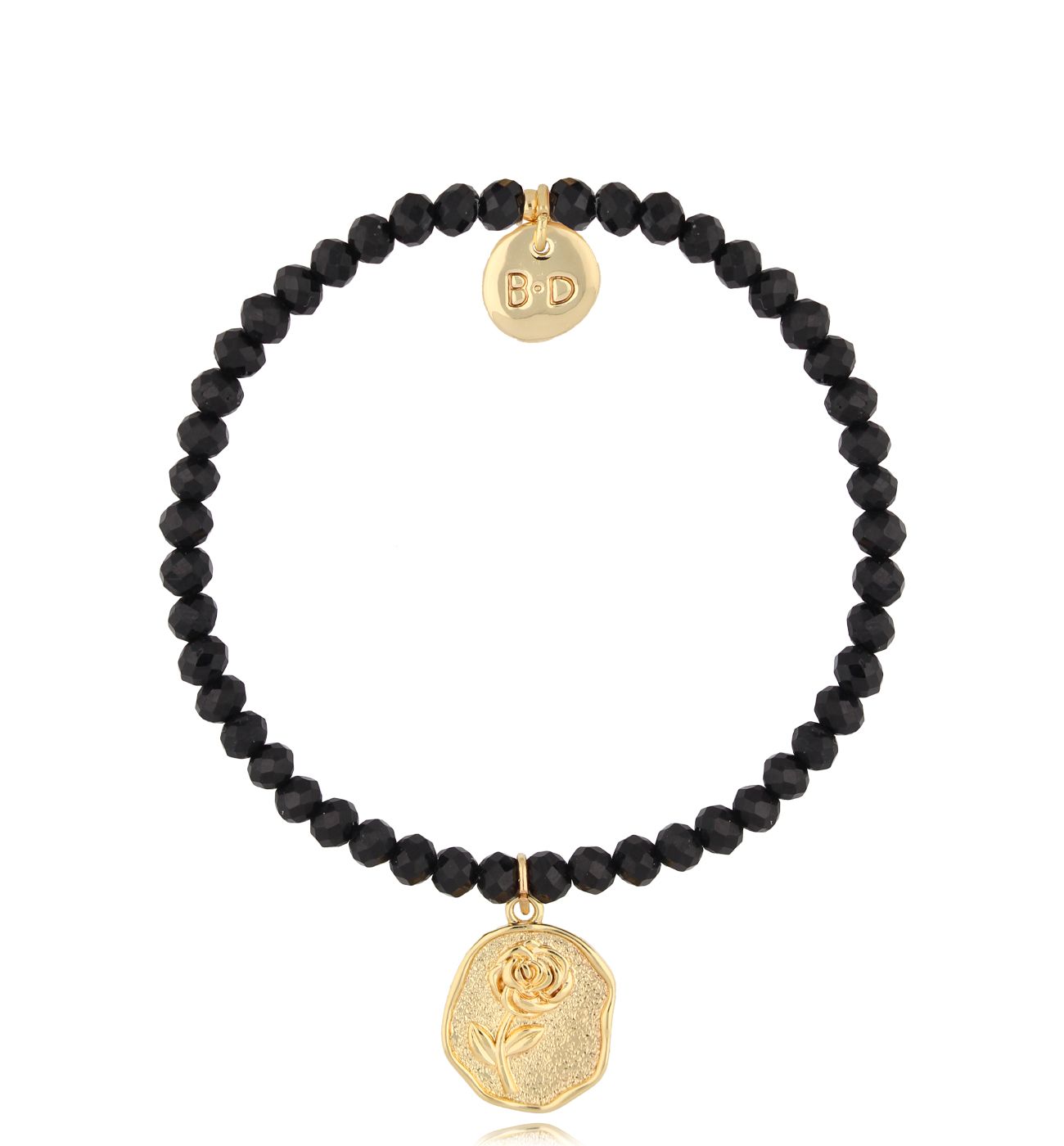 Bransoletka z czarnymi turmalinami i zawieszką Lifestyle BTW1669