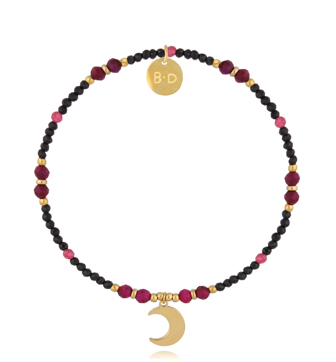 Bransoletka z turmalinami i księżycem BTW3008