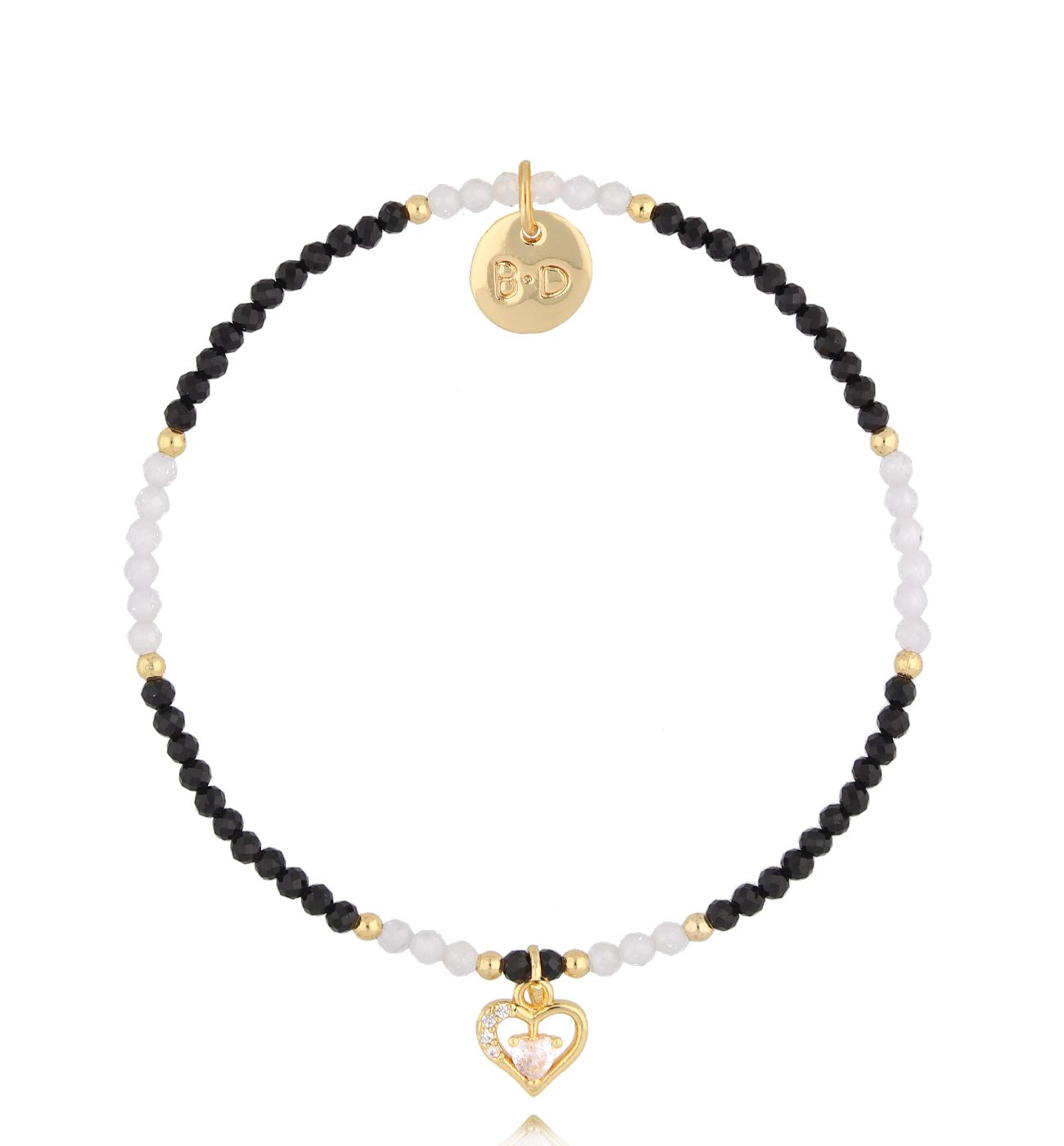 Bransoletka z turmalinami i sercem Cimarron BTW2293