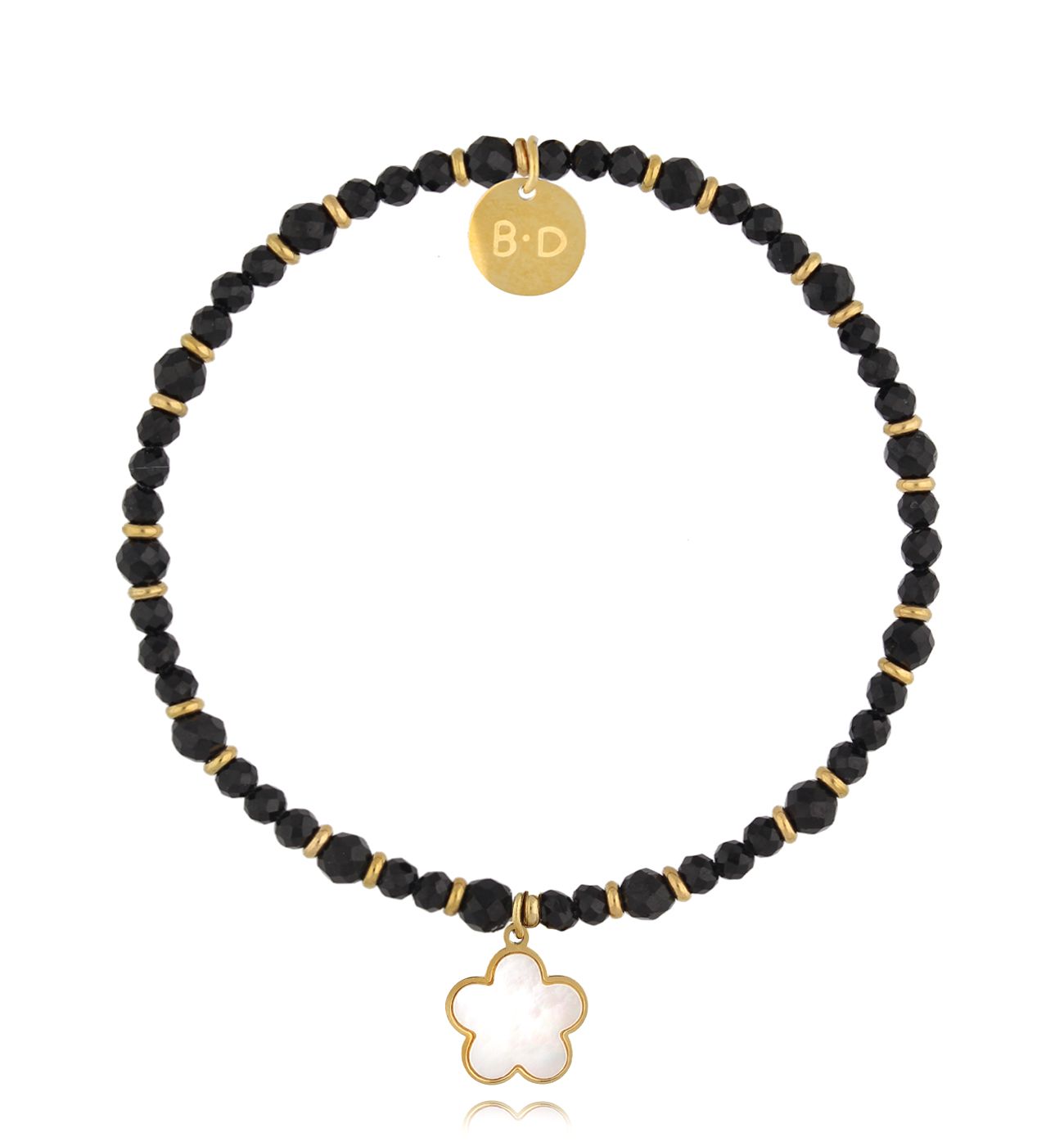 Bransoletka z turmalinami i kwiatuszkiem BTW2825