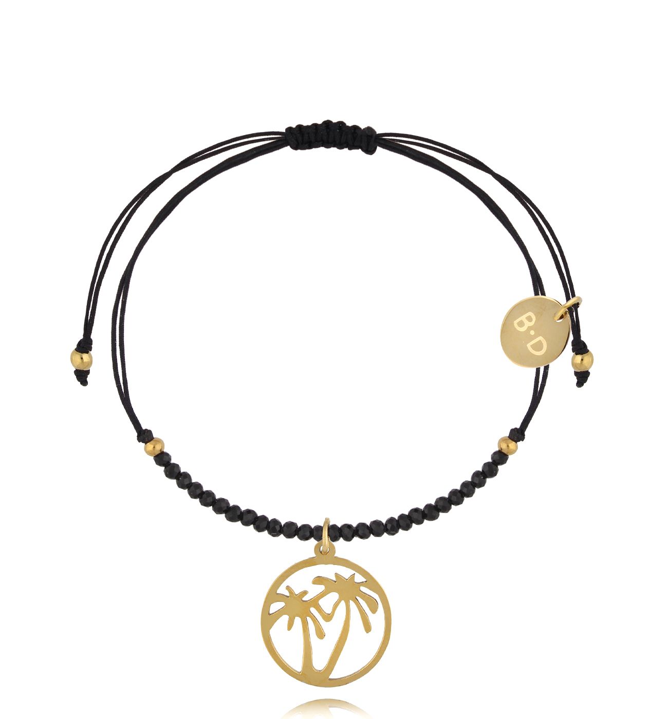 Bransoletka z turmalinami i złotymi palmami Successo BMT0096