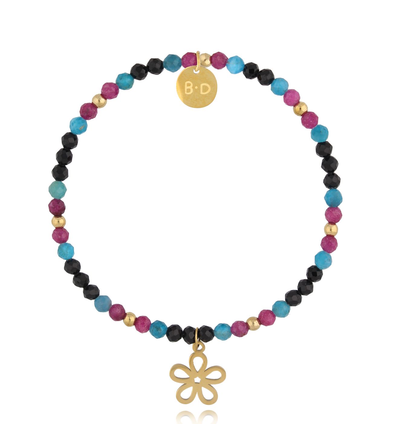 Bransoletka z turmalinami i lapisami BTW3025