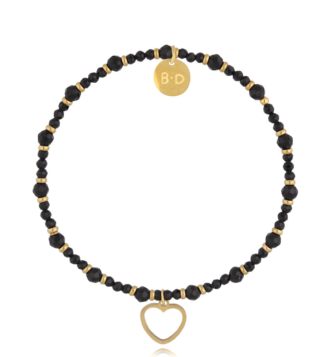 Bransoletka z turmalinami i sercem BTW2969