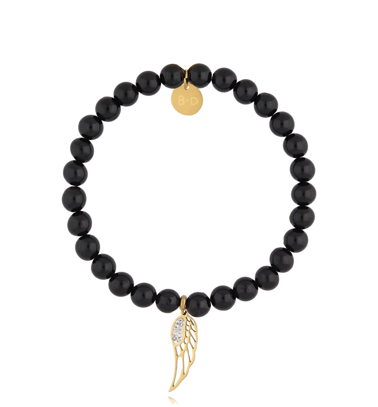 Bransoletka z turmalinami i skrzydełkiem Upgrade BPA0427