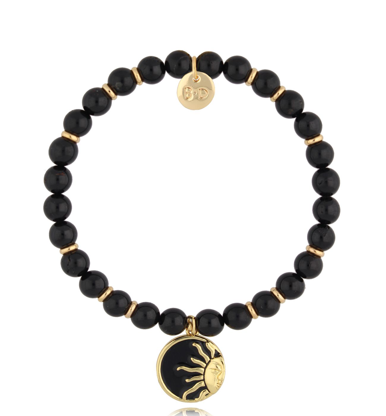 Bransoletka z turmalinami i słońcem - By Dziubeka