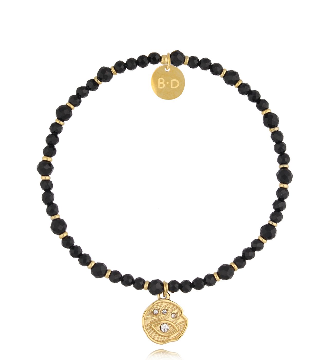 Bransoletka czarna z turmalinami Noble BTW2376