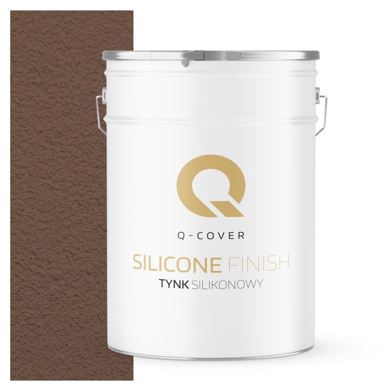 Tynk Silikonowy Elewacyjny Baranek 1.5mm Q-Cover Czekoladowy F536 25KG