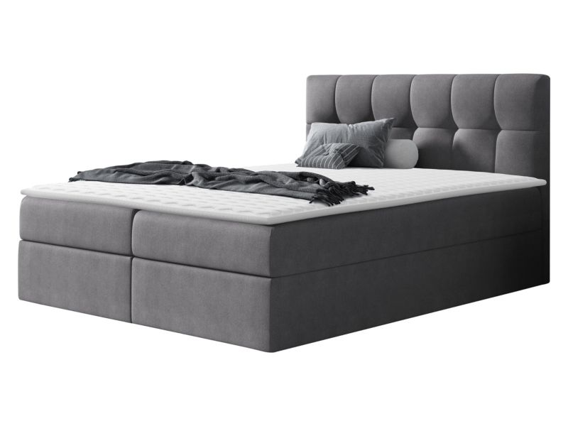 Łóżko kontynentalne MIRJAN 24 Rico 180x200 stalowy szary 1 szt.