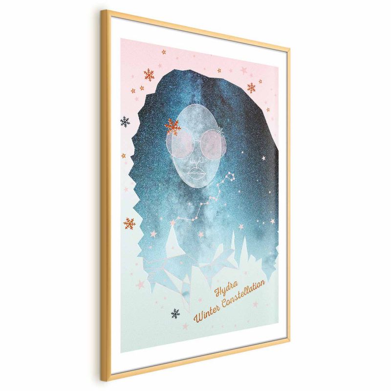 Plakat Artgeist Winter Constellation 21x30 cm z ramą złotą 1 szt