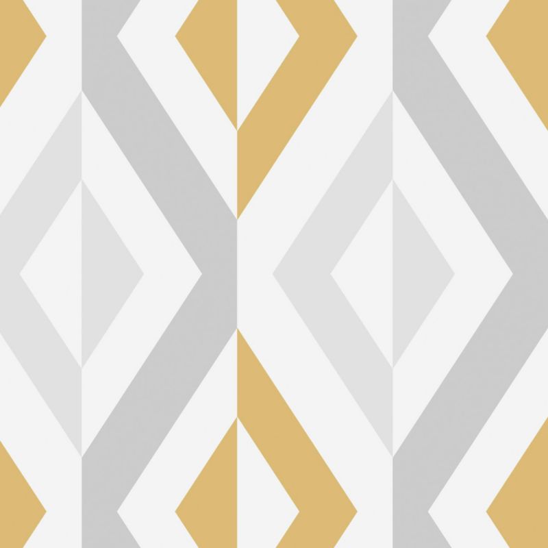 Tapeta winylowa na flizelinie GoodHome Beril ochra / srebrna