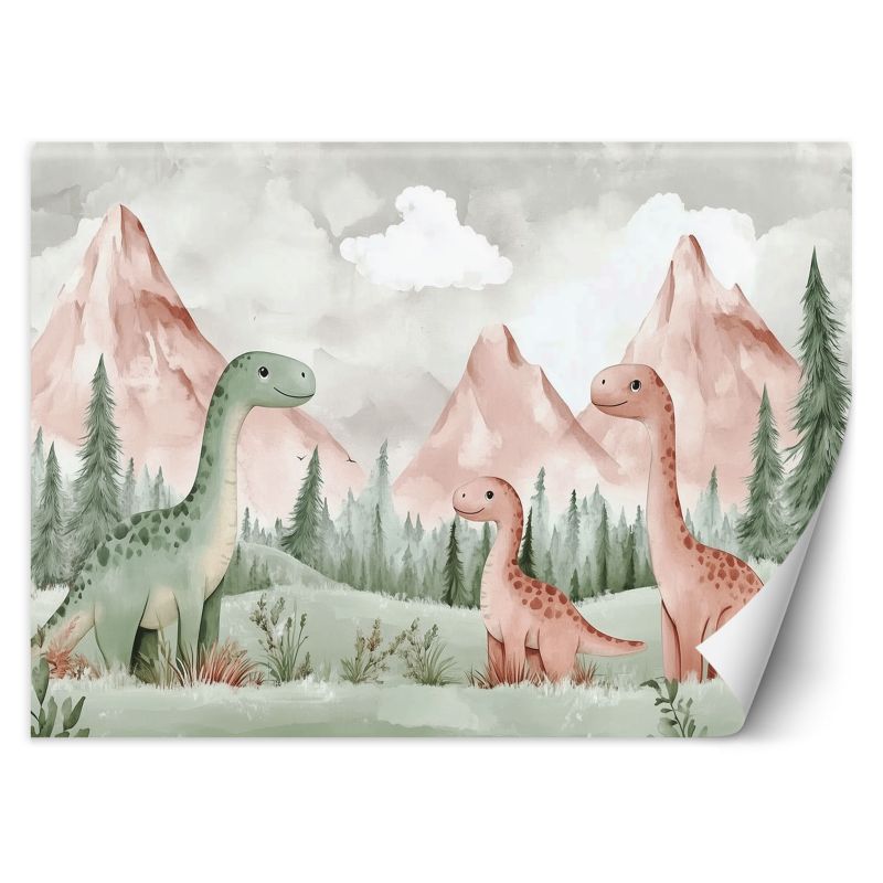 Fototapeta Feeby Dinozaury Góry Las Zielony 100x70 1 szt