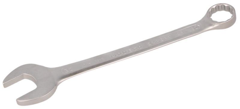 Klucz płasko-oczkowy Modeco Expert 32 mm Cr-V satin - zawieszka plastikowa - 1 szt.