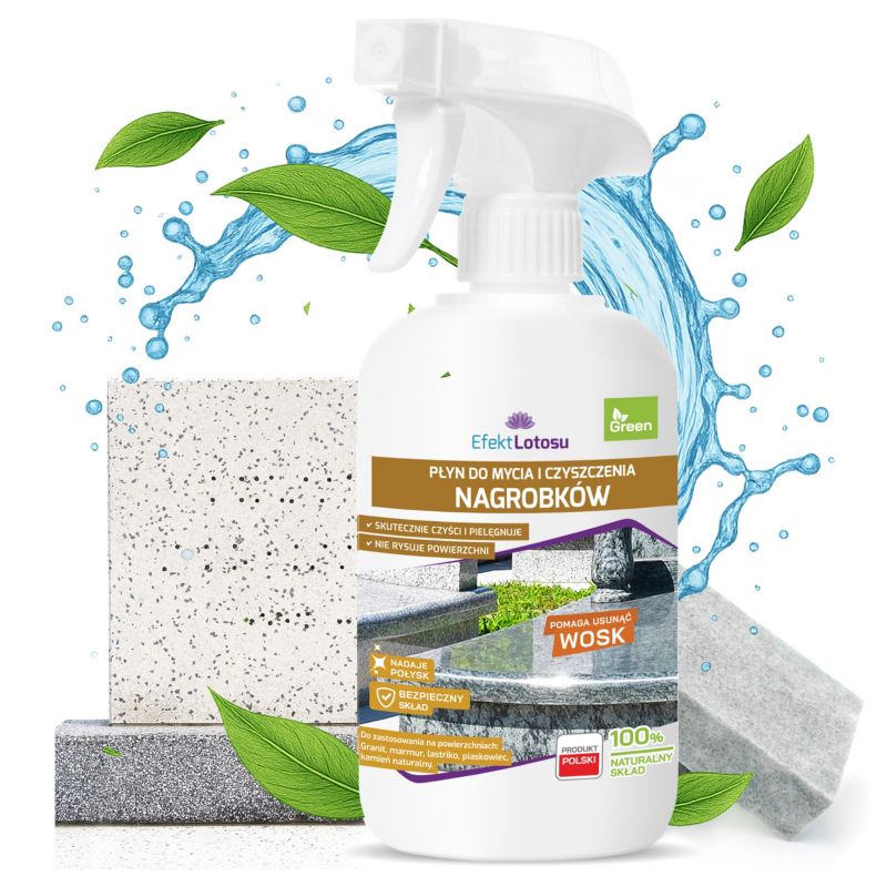Płyn do Mycia Nagrobków EfektLotosu 500ml do Czyszczenia Pielęgnacji Pomników, Pomnika, 1szt.