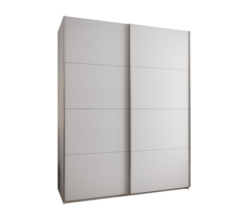 Szafa przesuwna Abiks LUX wysoka szer.190cm biały/biały/srebrny 1szt.