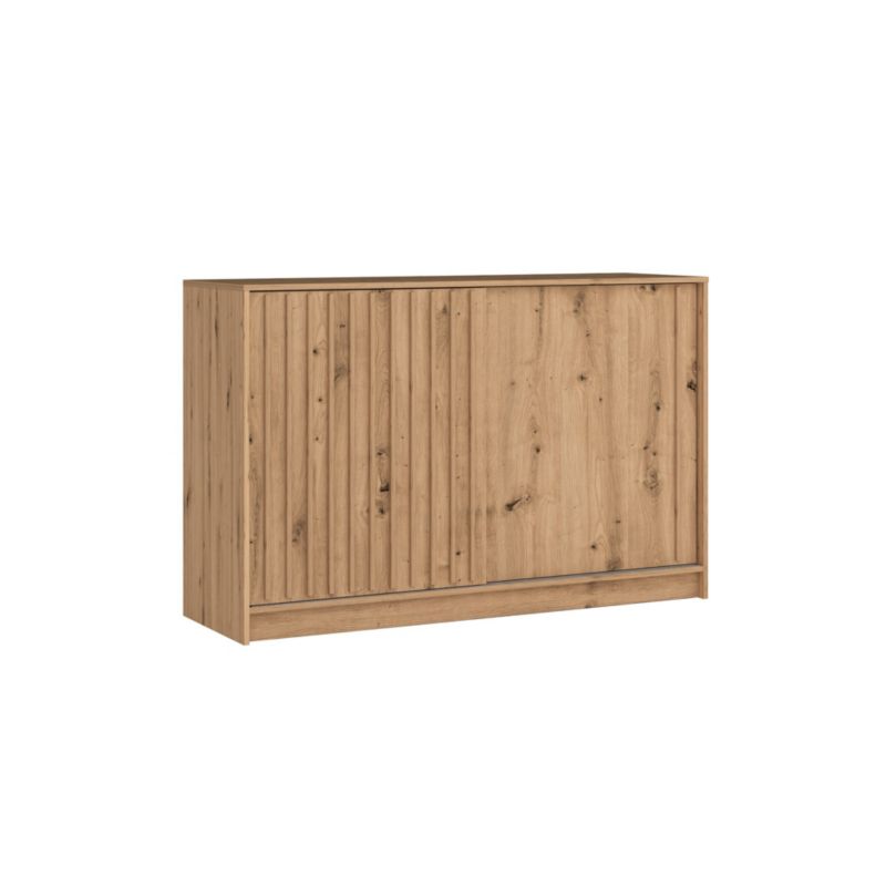 Komoda przesuwna Bettso Lay 150 cm stylowa z lamelami w kolorze dąb wotan 1szt.