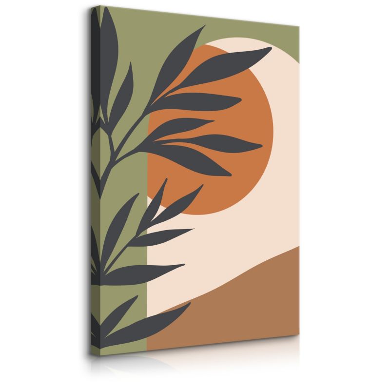 Obraz Muralo Do Sypialni Gałązki Oliwne Liście Palmy Styl Boho 30x40 cm 1 szt.