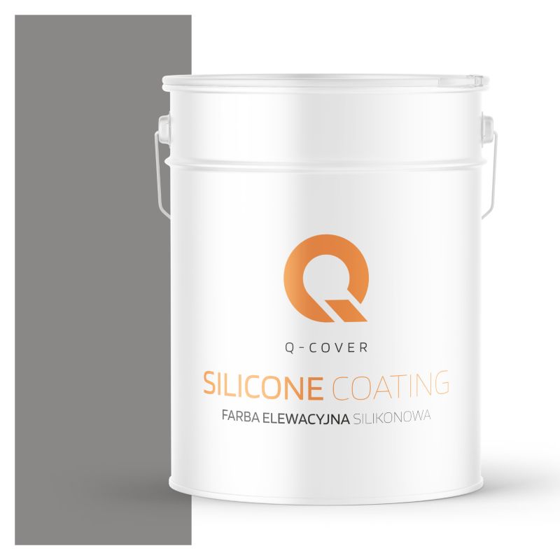 Farba Elewacyjna Silikonowa Fasadowa Q-Cover Szary stalowy F265 10L