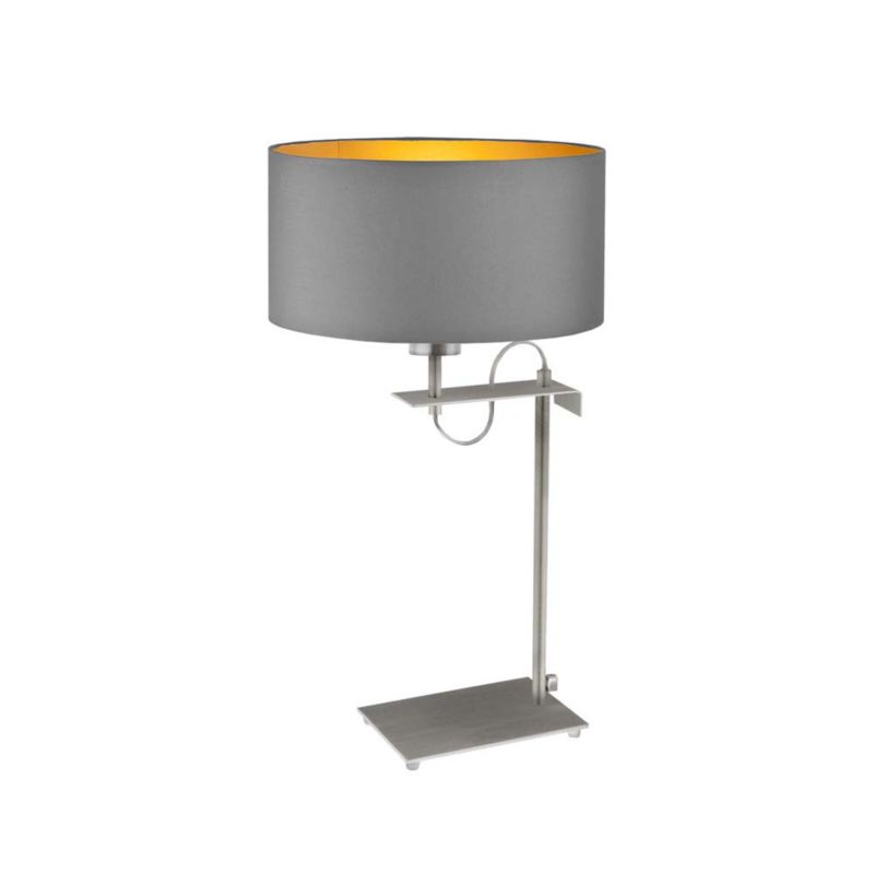 Lampka Nocna Volta Light Factory Point Srebrny/Szary ze złotem Abażur 1xE27 1szt.